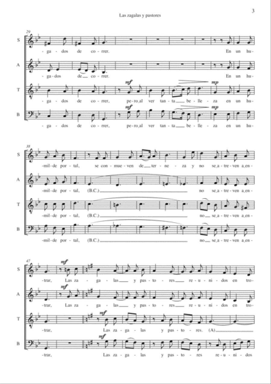 Las zagalas y pastores 4-Part scores gallery preview page 5