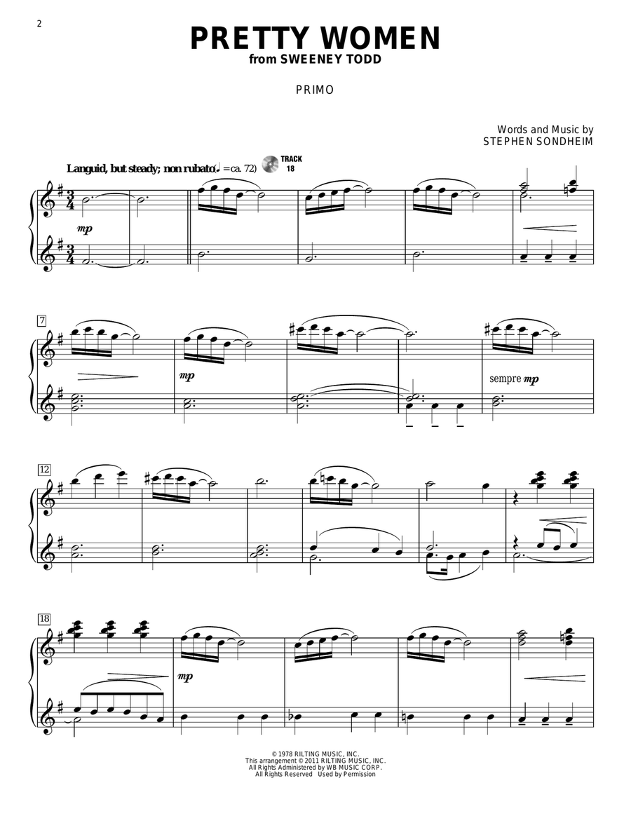 Pretty Women Pretty Women Piano Duet scores gallery preview page 2