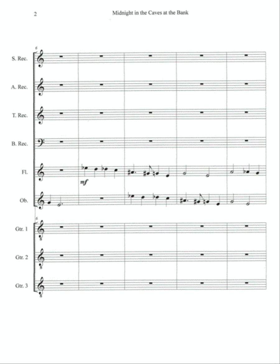Midnight in the Caves at the Bank Large Ensemble scores gallery preview page 3