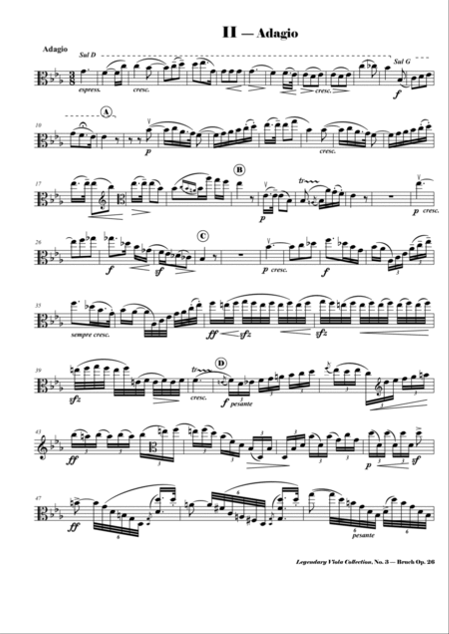 Bruch - Viola Concerto No. 1, Op. 26 - Legendary Viola Collecton - No. 3 Viola Solo scores gallery preview page 6
