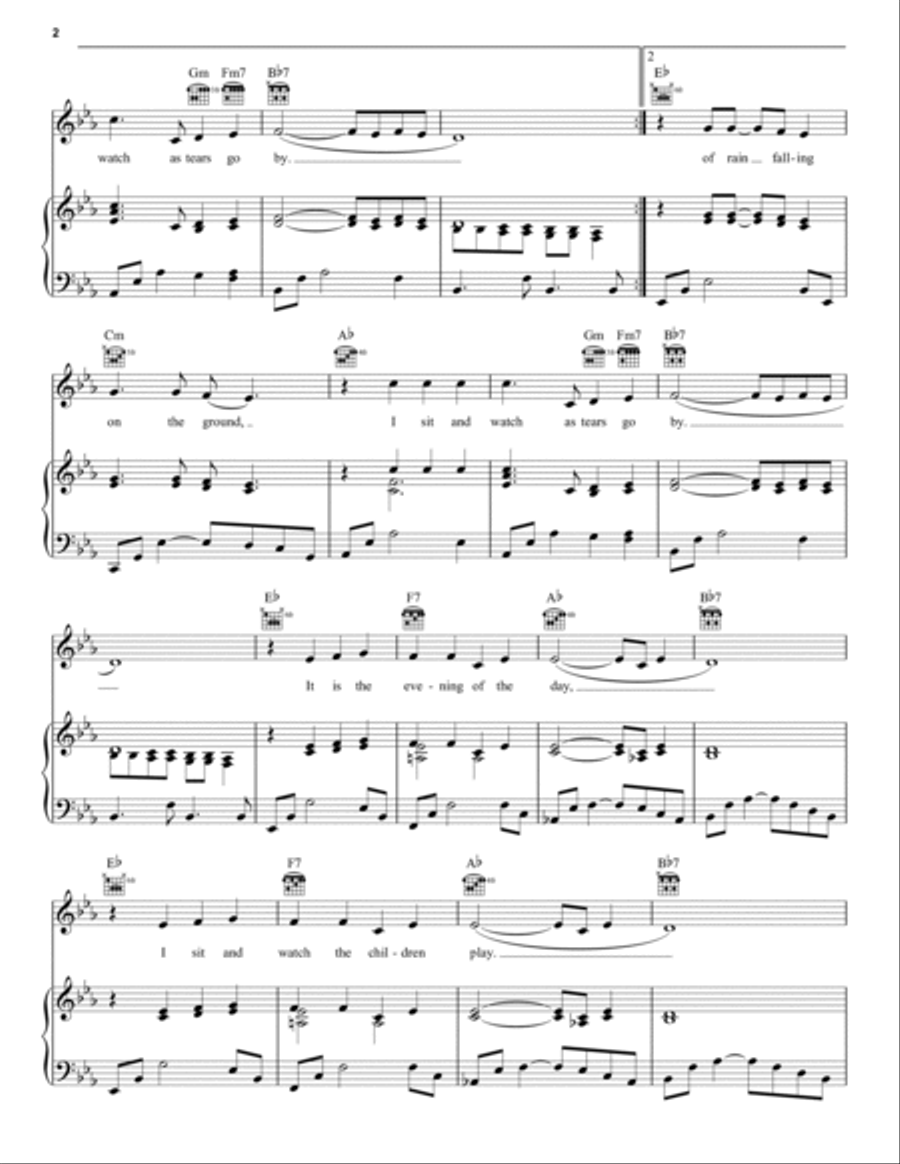 As Tears Go By As Tears Go By Piano, Vocal, Guitar scores gallery preview page 2