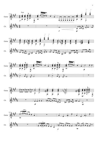 Bergamasca Variations for clarinet and guitar image number null