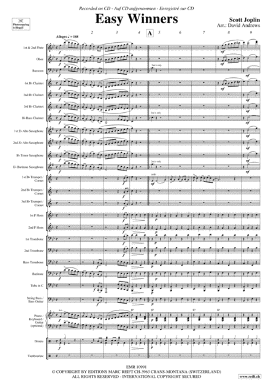 Easy Winners Concert Band scores gallery preview page 4