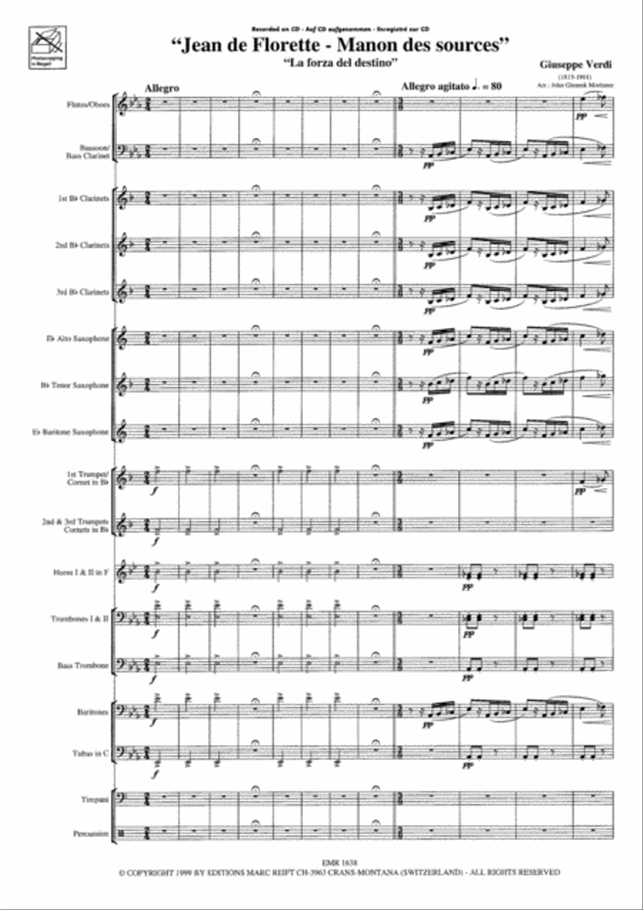 Jean de Florette - Manon des Sources Concert Band scores gallery preview page 4