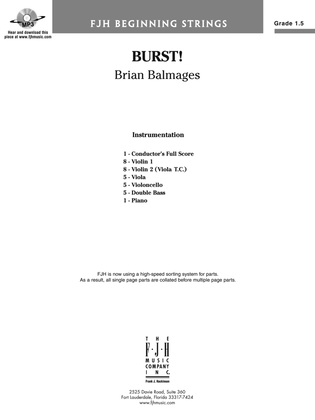 Book cover for Burst!: Score