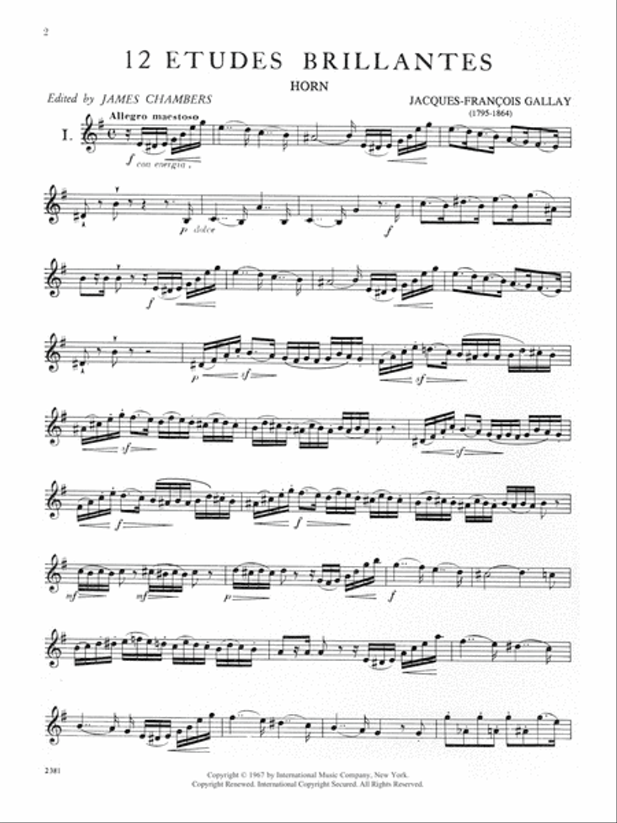 12 Etudes Brillantes, Opus 43 Horn Solo scores gallery preview page 2