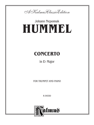 Book cover for Hummel: Concerto in E flat Major