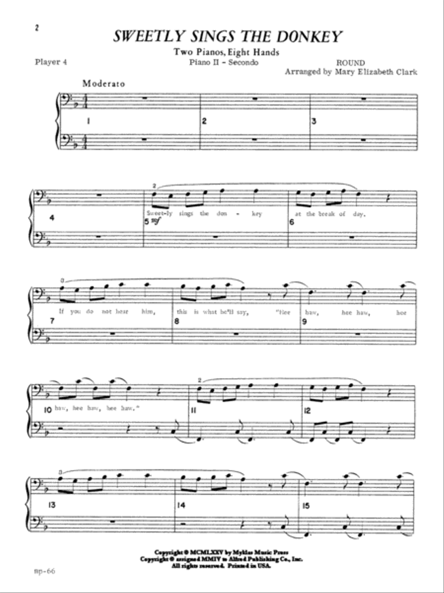 Sweetly Sings the Donkey Small Ensemble scores gallery preview page 4