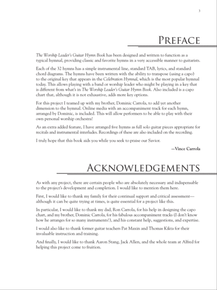 The Worship Leader's Guitar Hymn Book Guitar Tablature scores gallery preview page 3