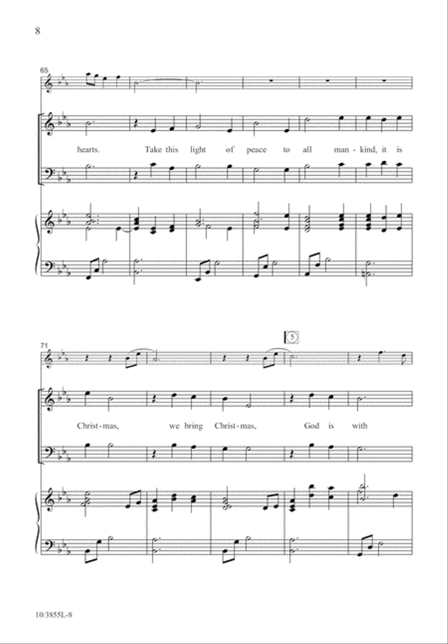 We Bring His Light Unison Choir scores gallery preview page 9
