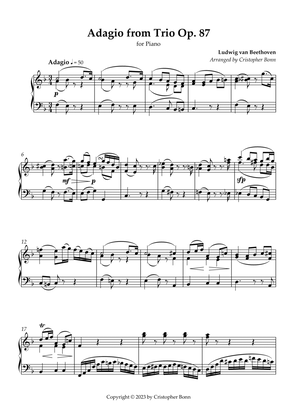 Adagio from Trio Op. 87 for piano solo