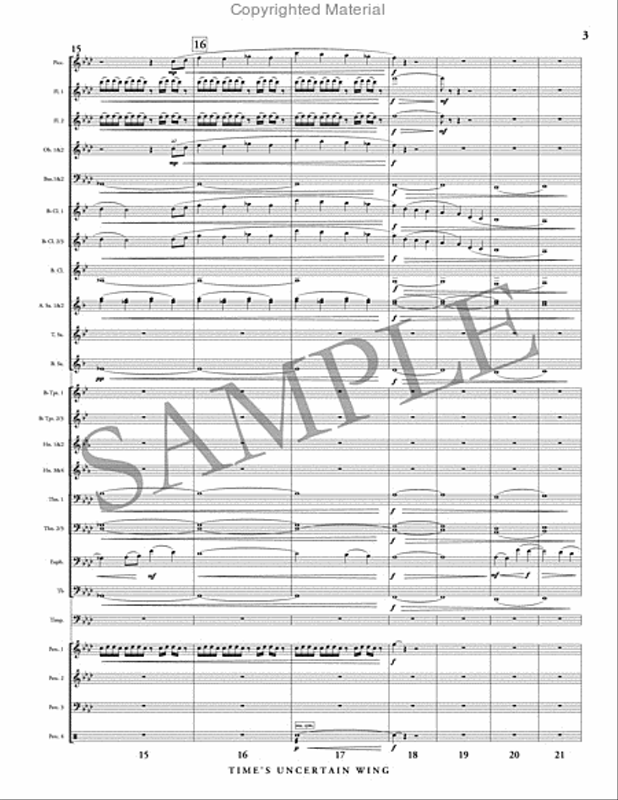 Time's Uncertain Wing (score & parts) Concert Band scores gallery preview page 4