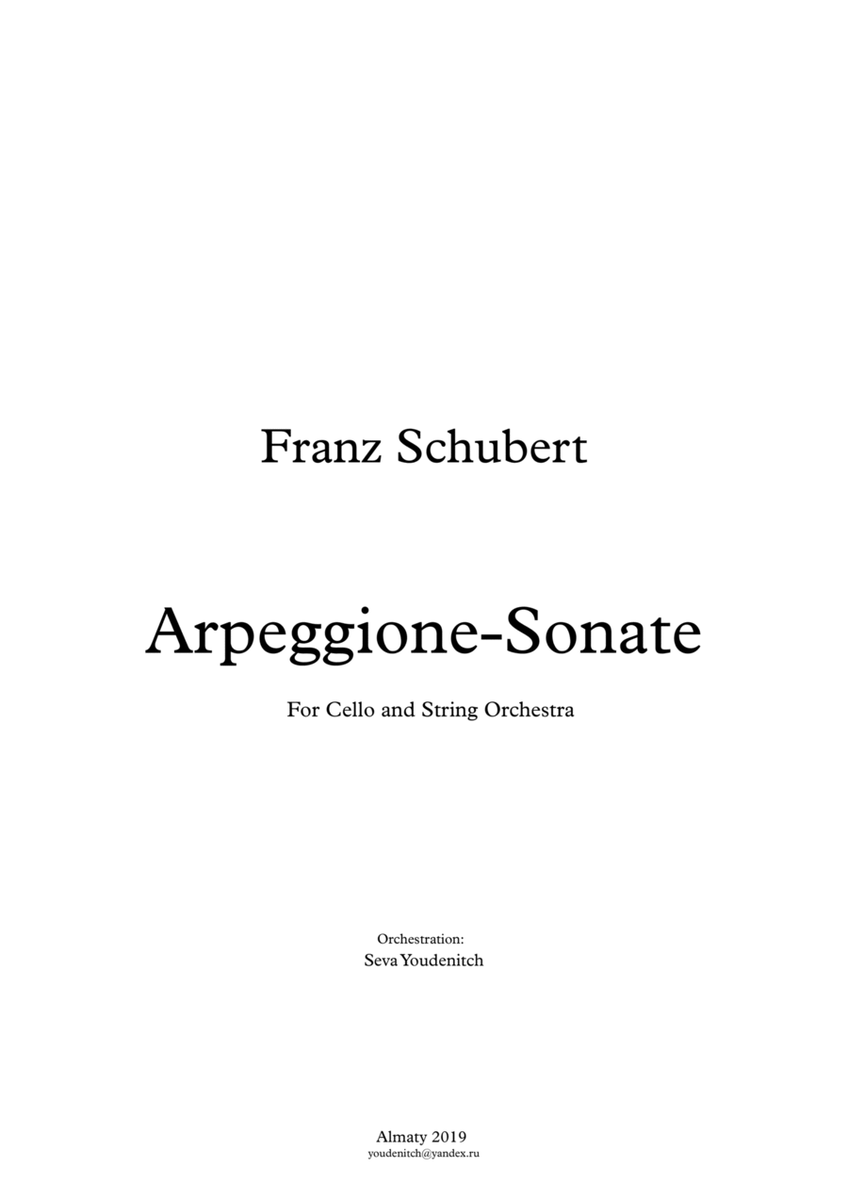 Arpeggione-Sonate For Cello and String Orchestra Score image number null