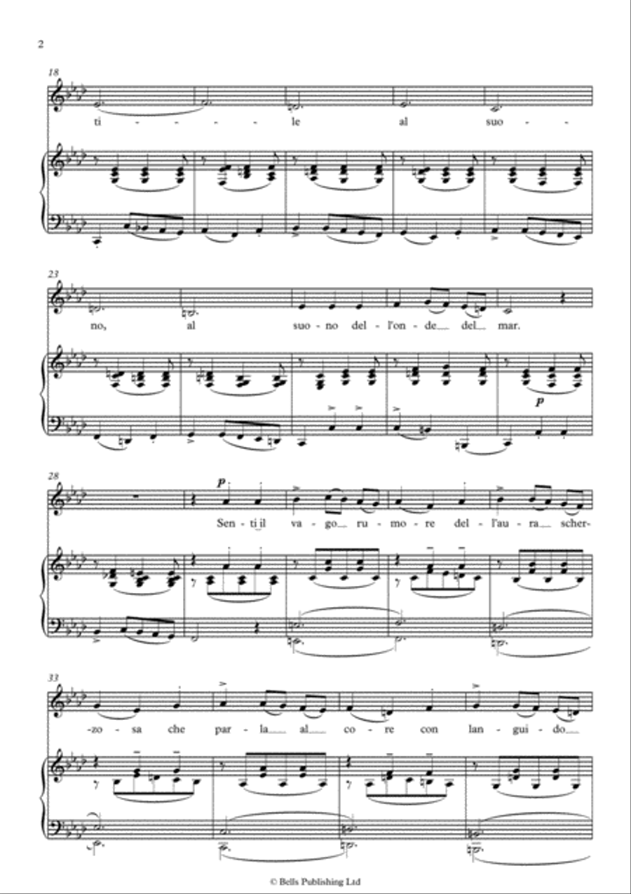 Danza, danza, fanciulla (F minor) Voice Solo scores gallery preview page 2