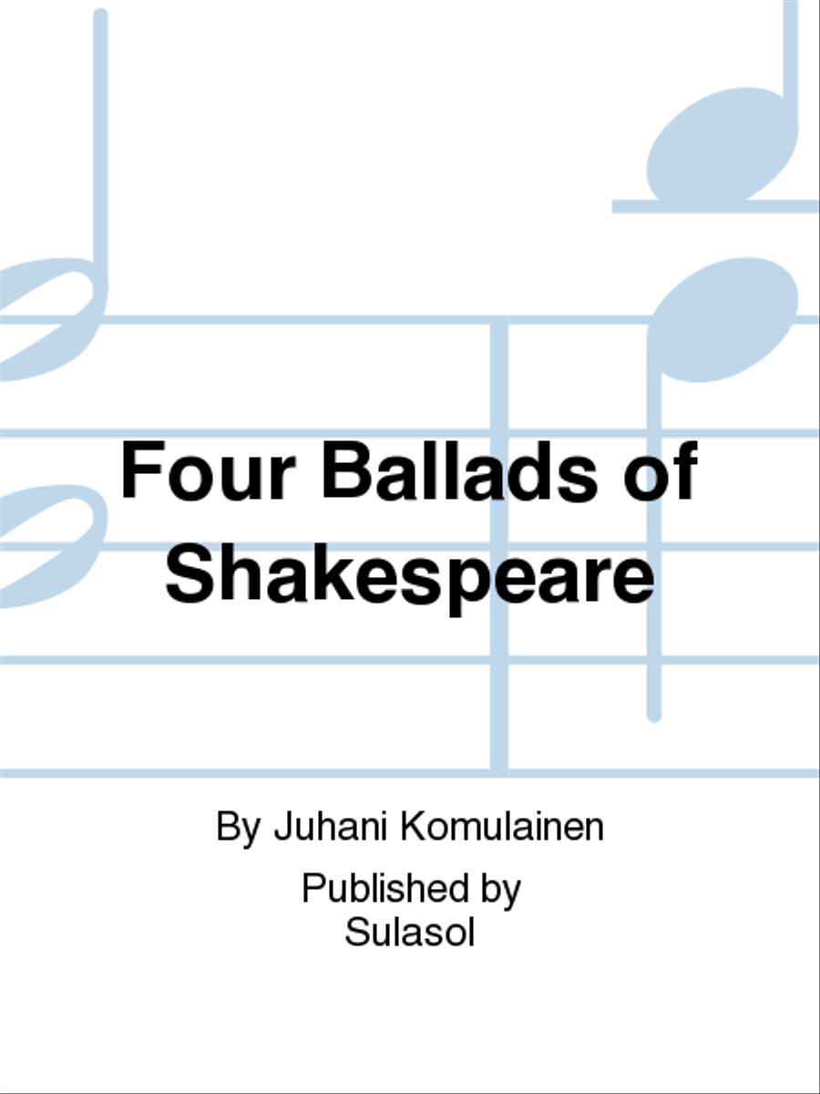Four Ballads of Shakespeare Mixed Choir scores gallery preview page 1