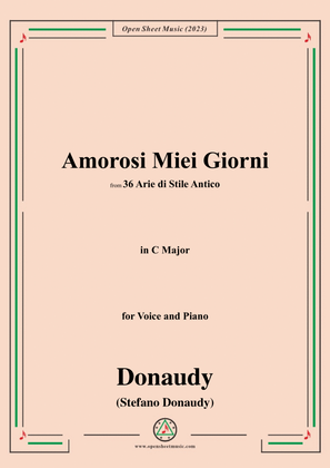 Donaudy-Amorosi Miei Giorni,in C Major