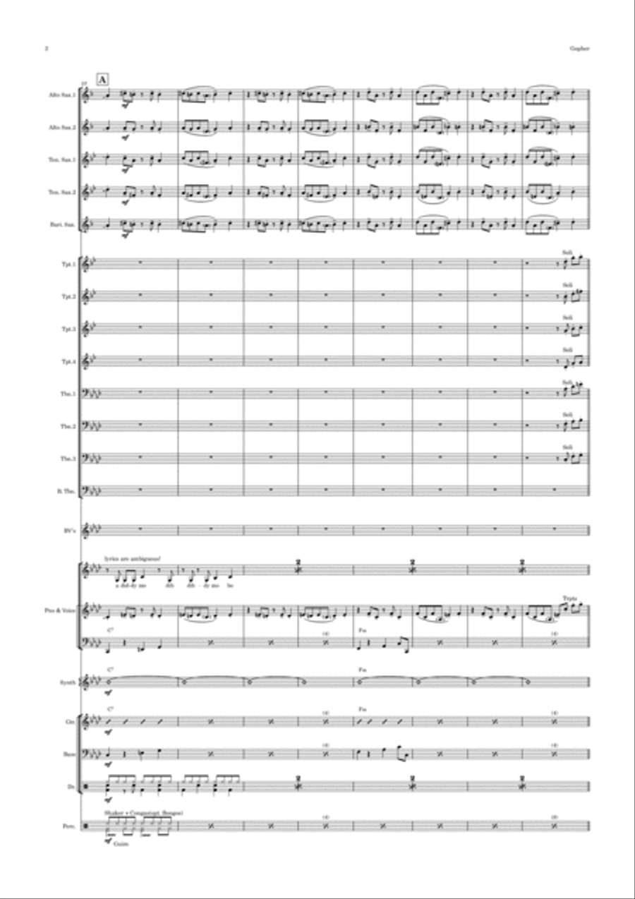 Gopher Jazz Ensemble scores gallery preview page 2