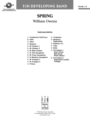 Book cover for Spring: Score