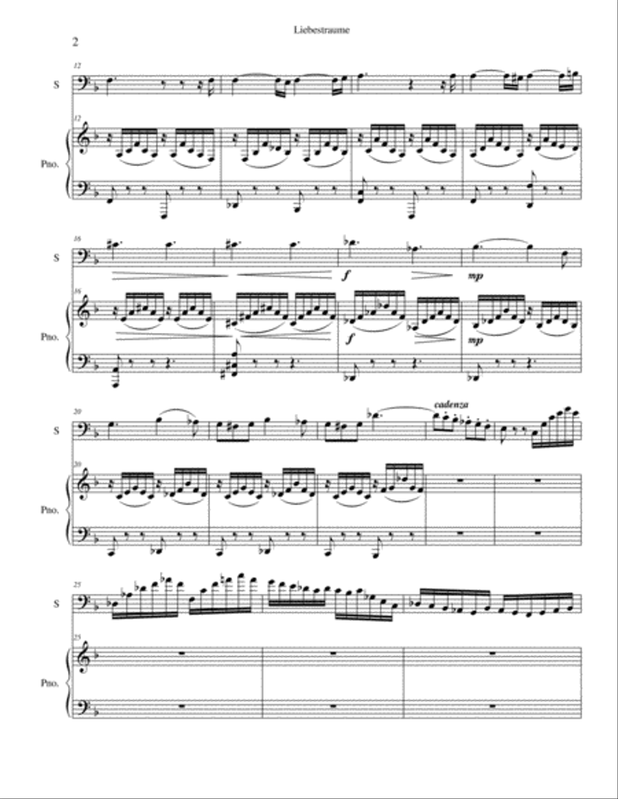 Liebestraume Liebestraume Bassoon scores gallery preview page 2