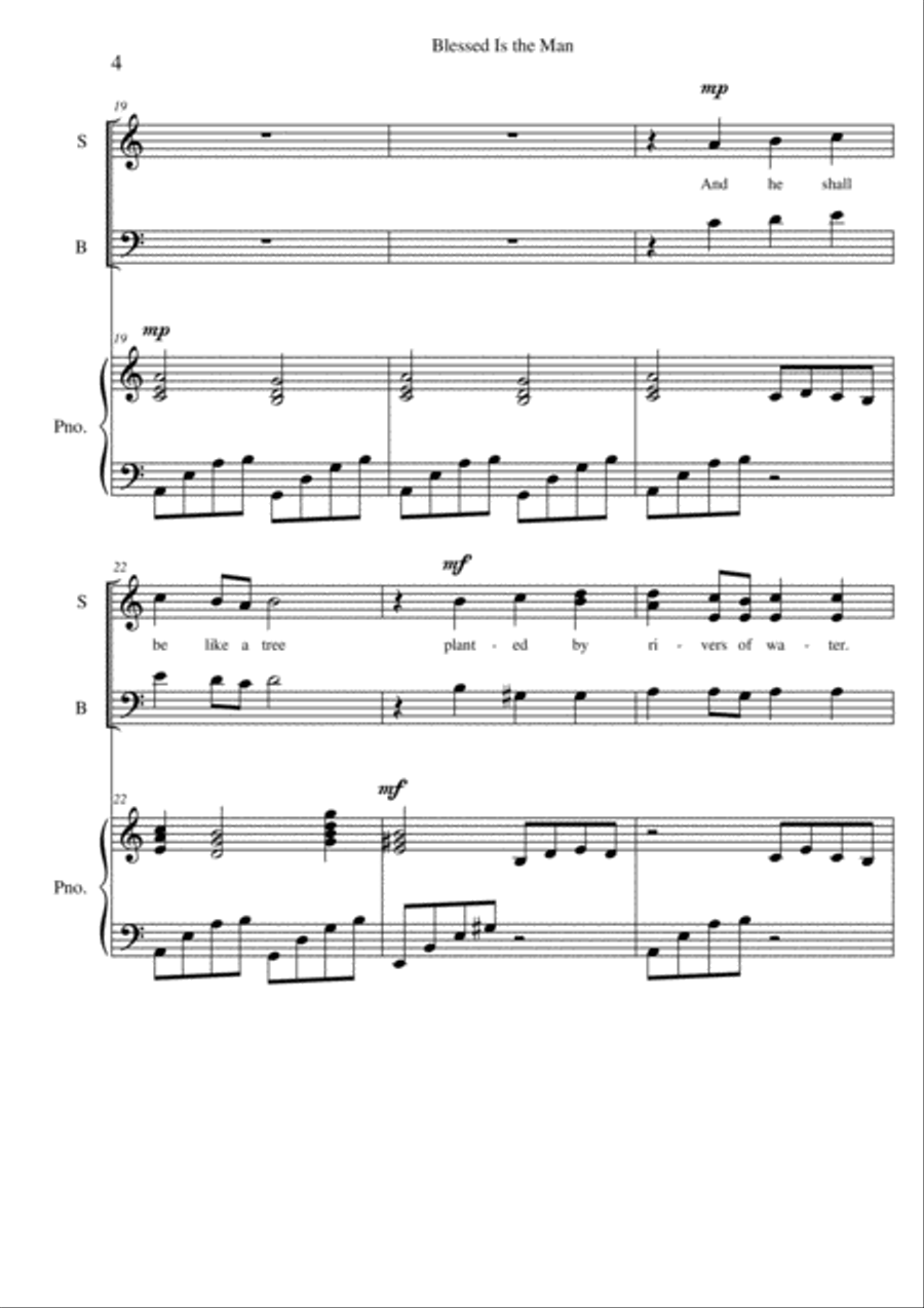 Blessed Is the Man (Psalm 1) 3-Part scores gallery preview page 4