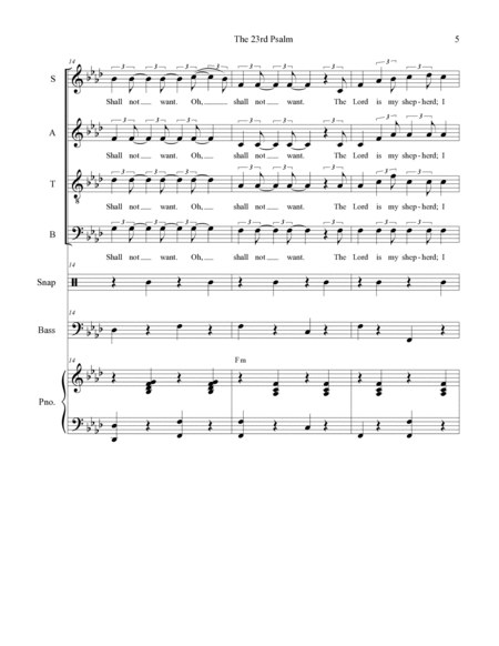 The 23rd Psalm (SATB - Alternate Version) image number null