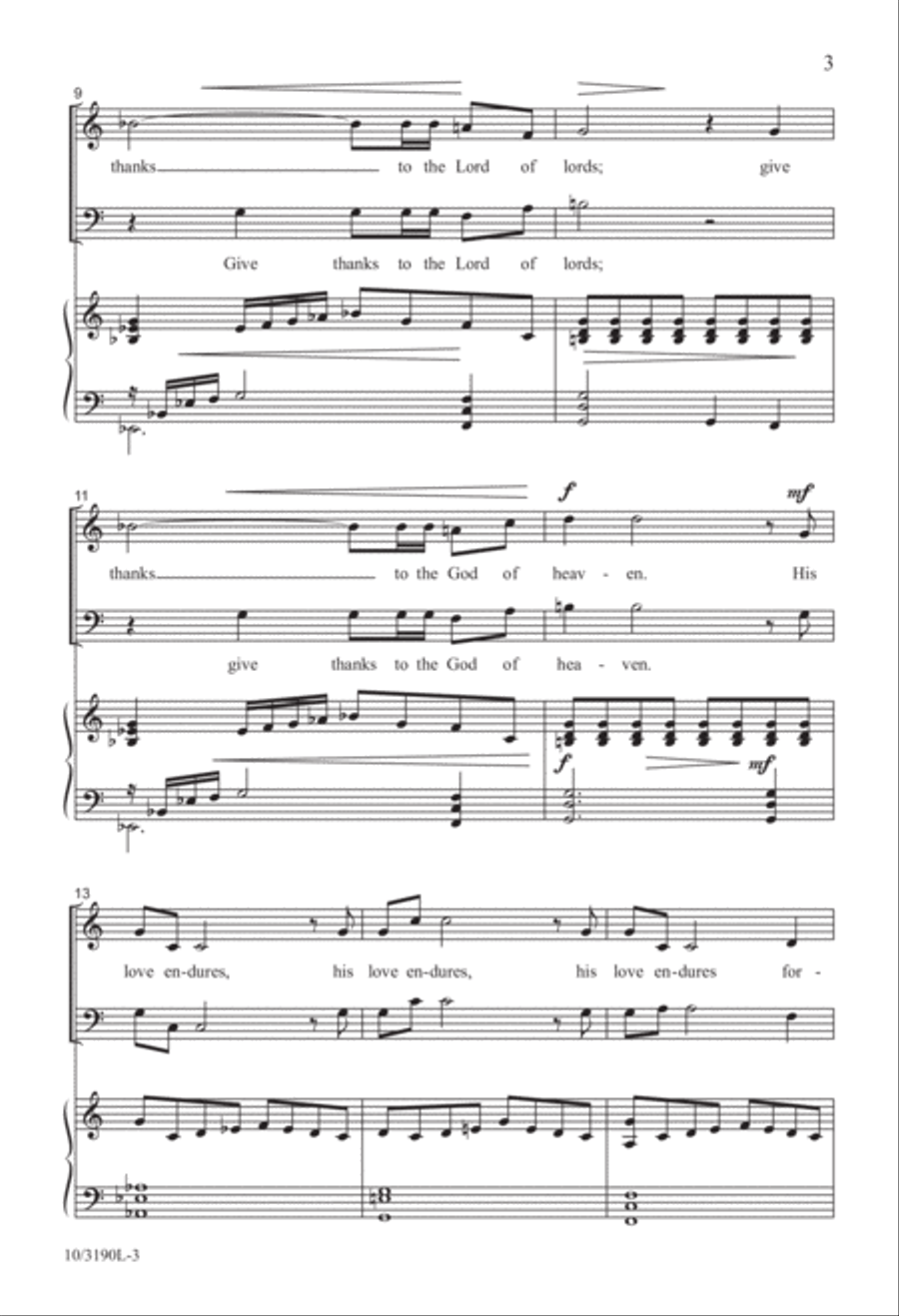 A Psalm of Thanks 2-Part scores gallery preview page 3