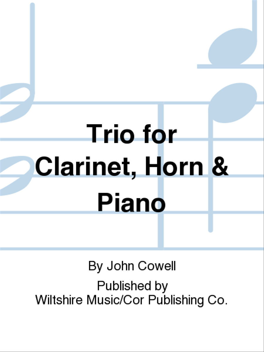 Trio for Clarinet, Horn & Piano Clarinet scores gallery preview page 1