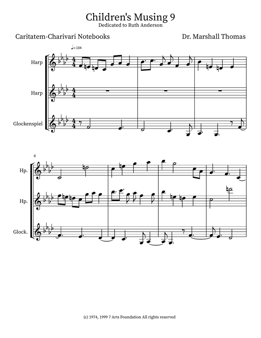 Children's Musing 9 Small Ensemble scores gallery preview page 1