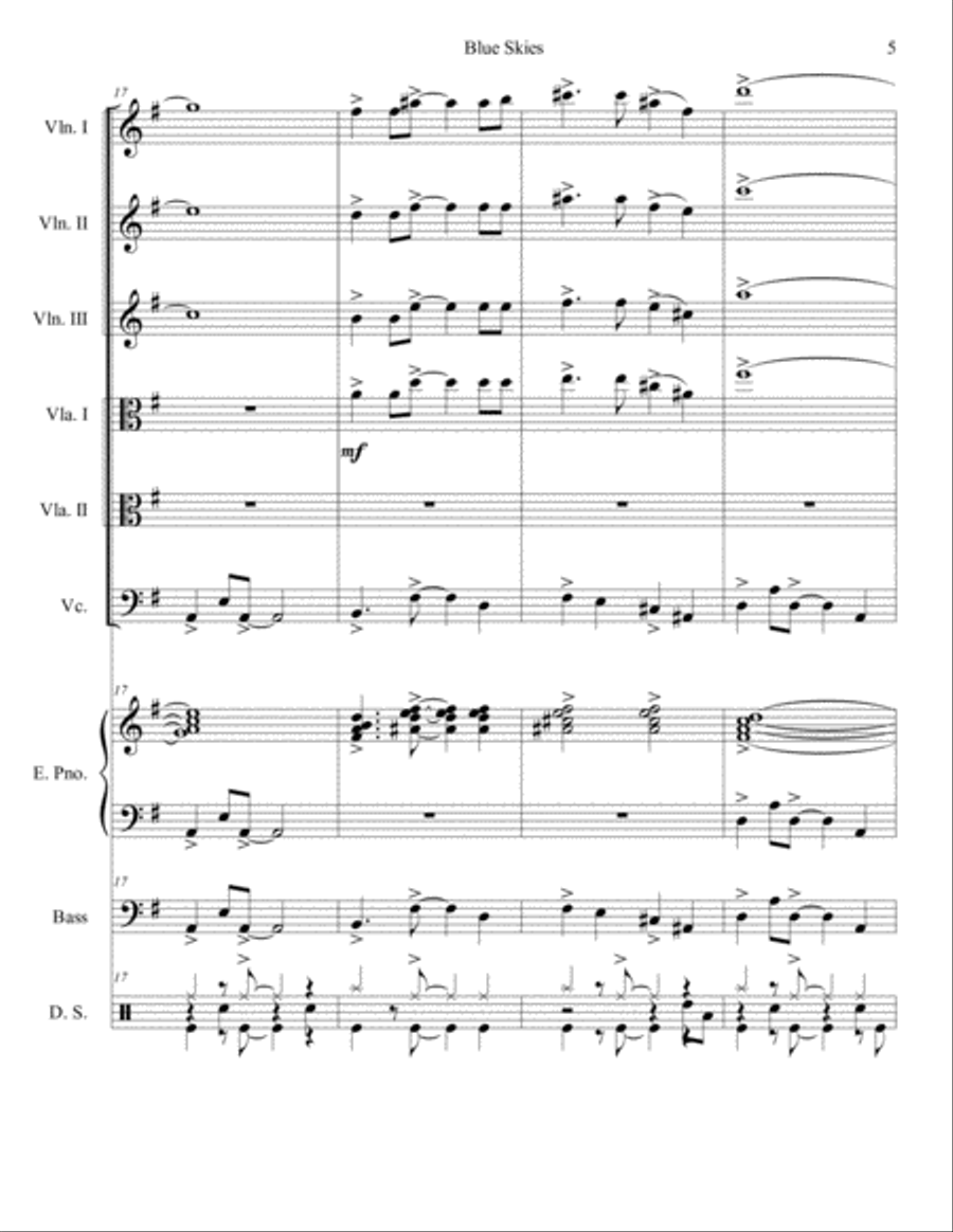 Blue Skies Set of Parts scores gallery preview page 5