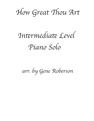 How Great Thou Art Intermediate PIANO