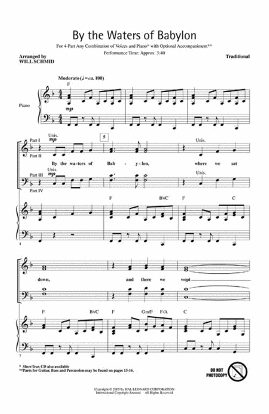 By the Waters of Babylon 4-Part scores gallery preview page 2