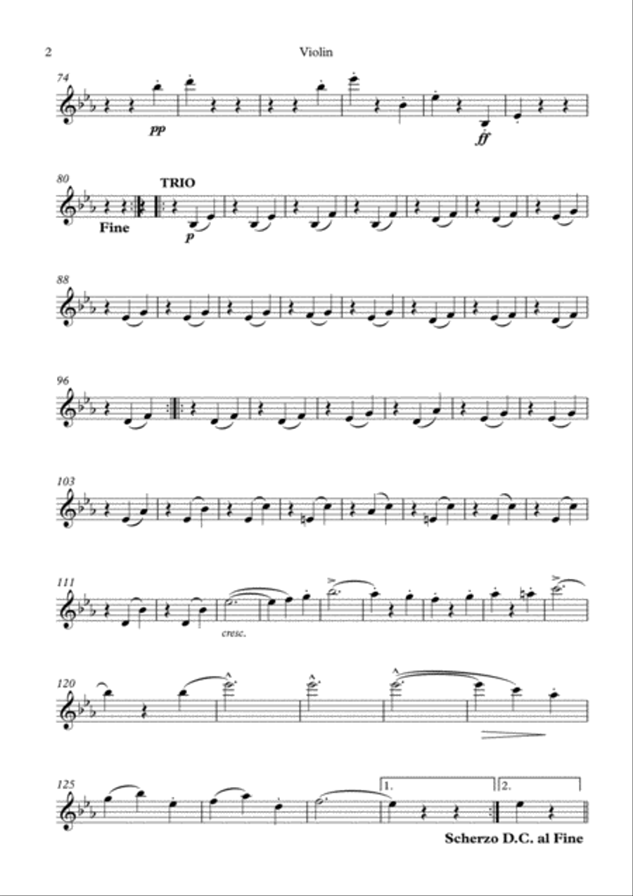 L.V. Beethoven. Scherzo L.V. Beethoven. Scherzo String Trio scores gallery preview page 4
