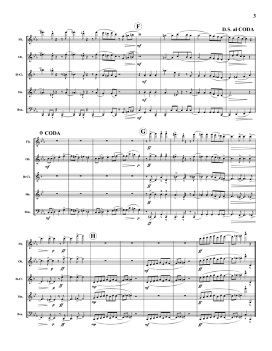 In the Swing of the Mountain King Woodwind Quintet scores gallery preview page 3