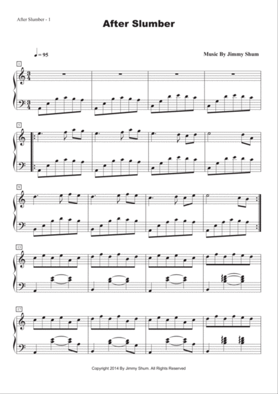 After Slumber Piano Solo scores gallery preview page 2
