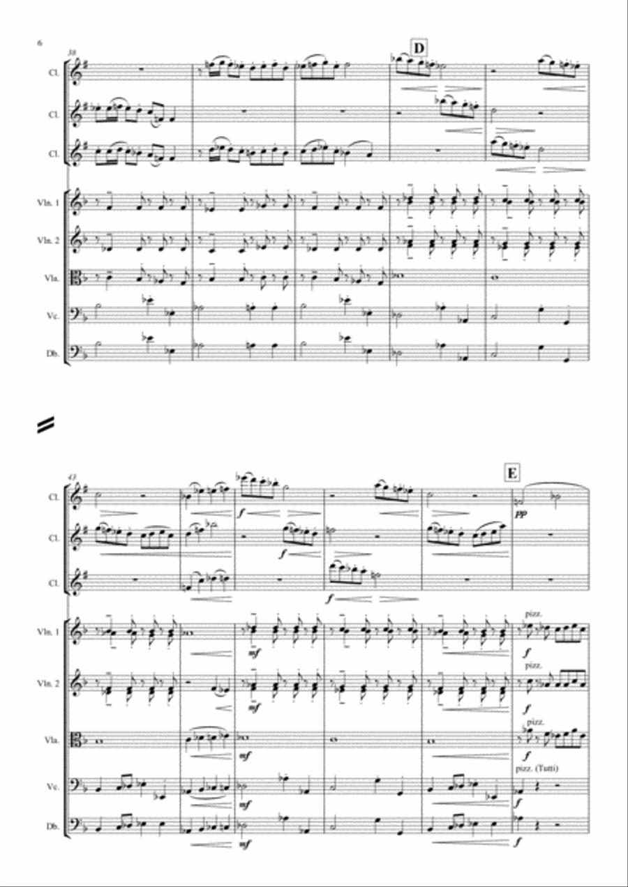 Clarinet Holiday Chamber Orchestra scores gallery preview page 6