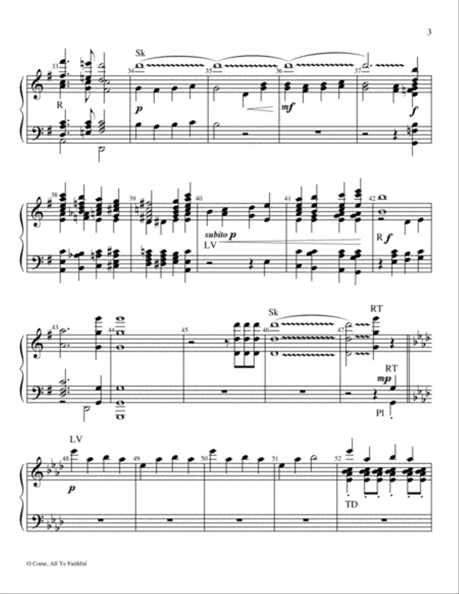 O Come, All Ye Faithful 4-Part scores gallery preview page 4