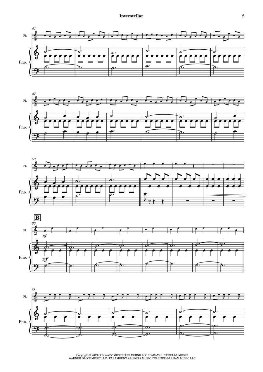Interstellar Flute Solo scores gallery preview page 3
