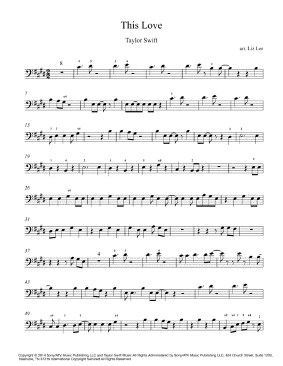 This Love Cello Solo scores gallery preview page 2