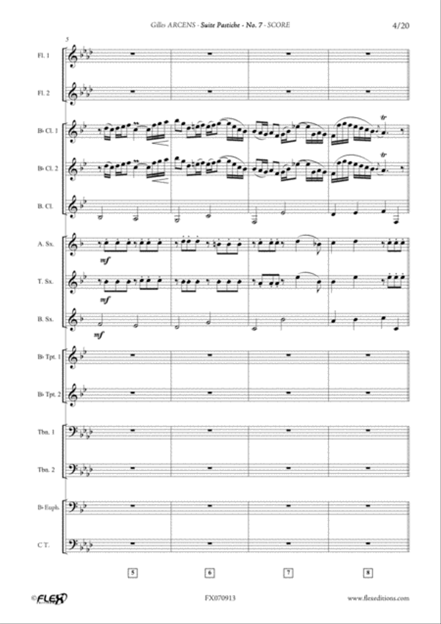 Suite Pastiche: No. 7 Concert Band scores gallery preview page 4
