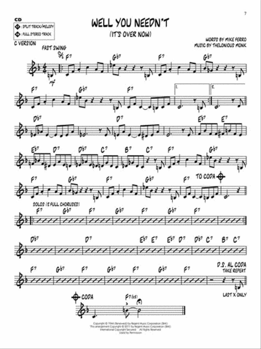Thelonious Monk - Early Gems C Instrument scores gallery preview page 6