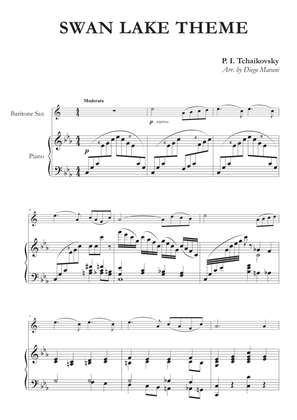 Swan Lake Theme for Baritone Saxophone and Piano