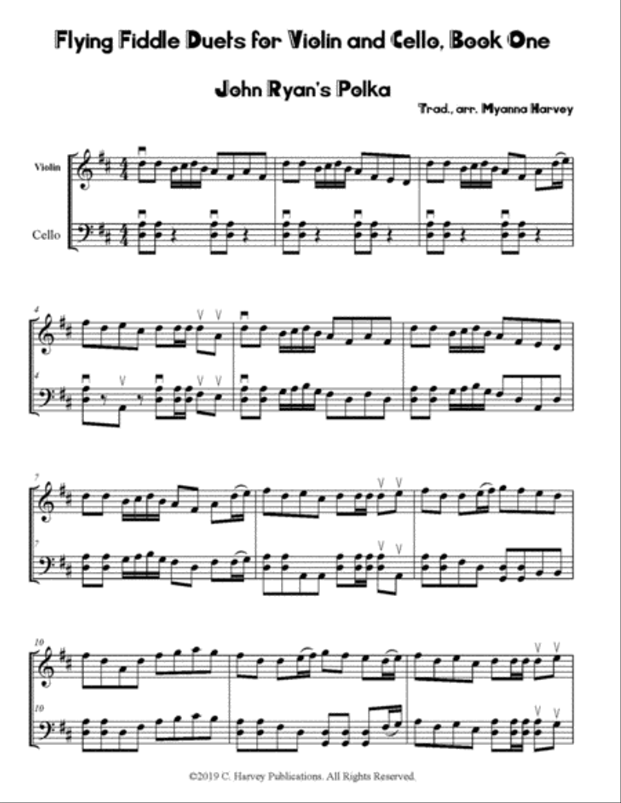 Flying Fiddle Duets for Violin and Cello, Book One String Orchestra scores gallery preview page 3