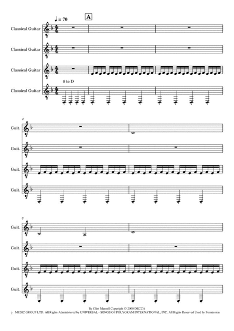 Lux Aeterna Lux Aeterna Guitar Ensemble scores gallery preview page 2