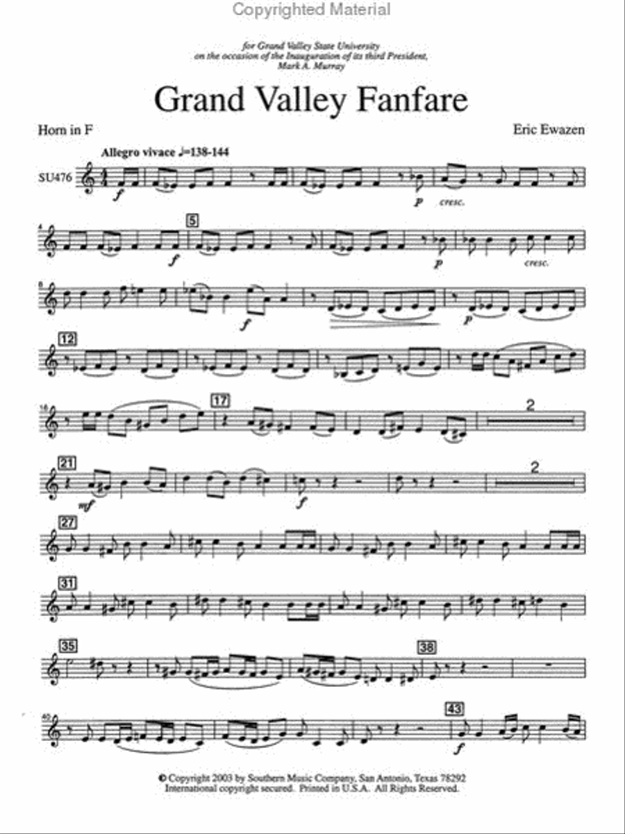 Grand Valley Fanfare Brass Quintet scores gallery preview page 5
