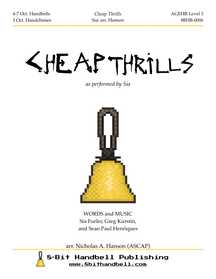 Cheap Thrills feat. Sean Paul by Sia Handbell Choir Digital