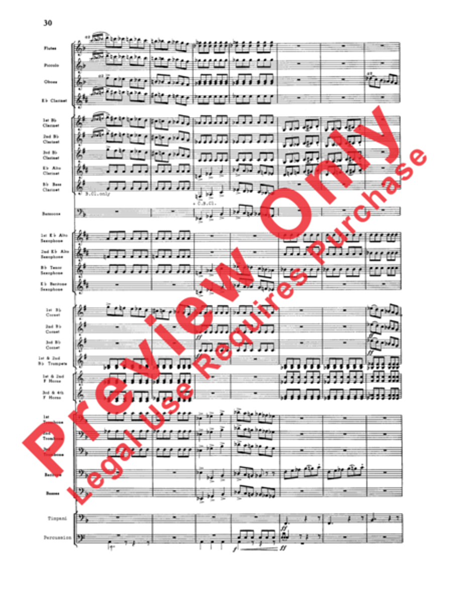 Third Suite (I. March, II. Waltz, III. Rondo) Concert Band scores gallery preview page 32
