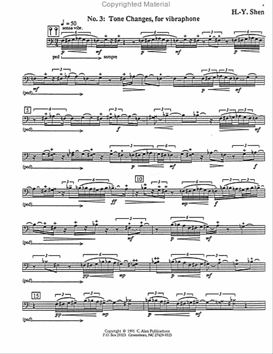 Six Concert Etudes Percussion Ensemble scores gallery preview page 5