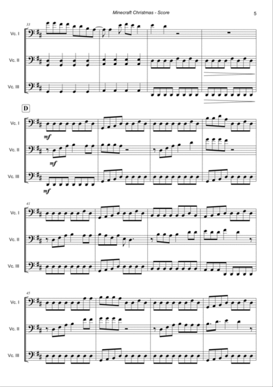Minecraft String Trio scores gallery preview page 5