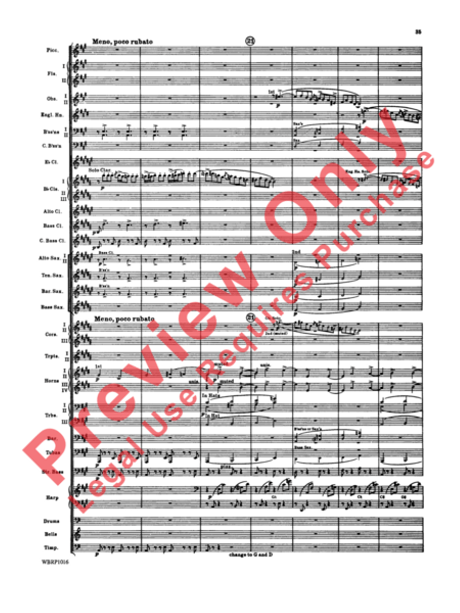 Rhapsody in Blue Concert Band scores gallery preview page 38