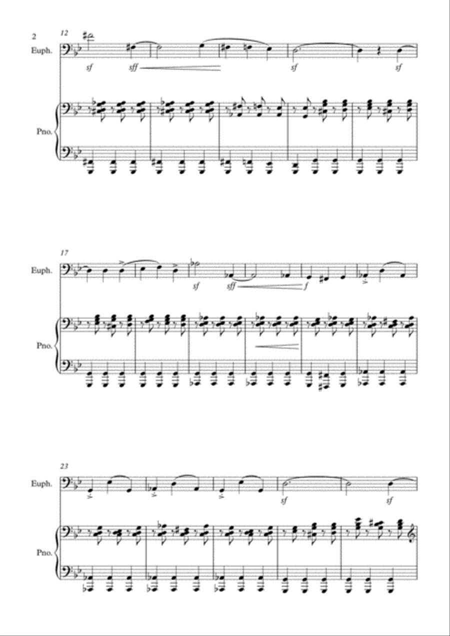 Scherzo for Euphonium and Piano Op.34 Euphonium scores gallery preview page 6